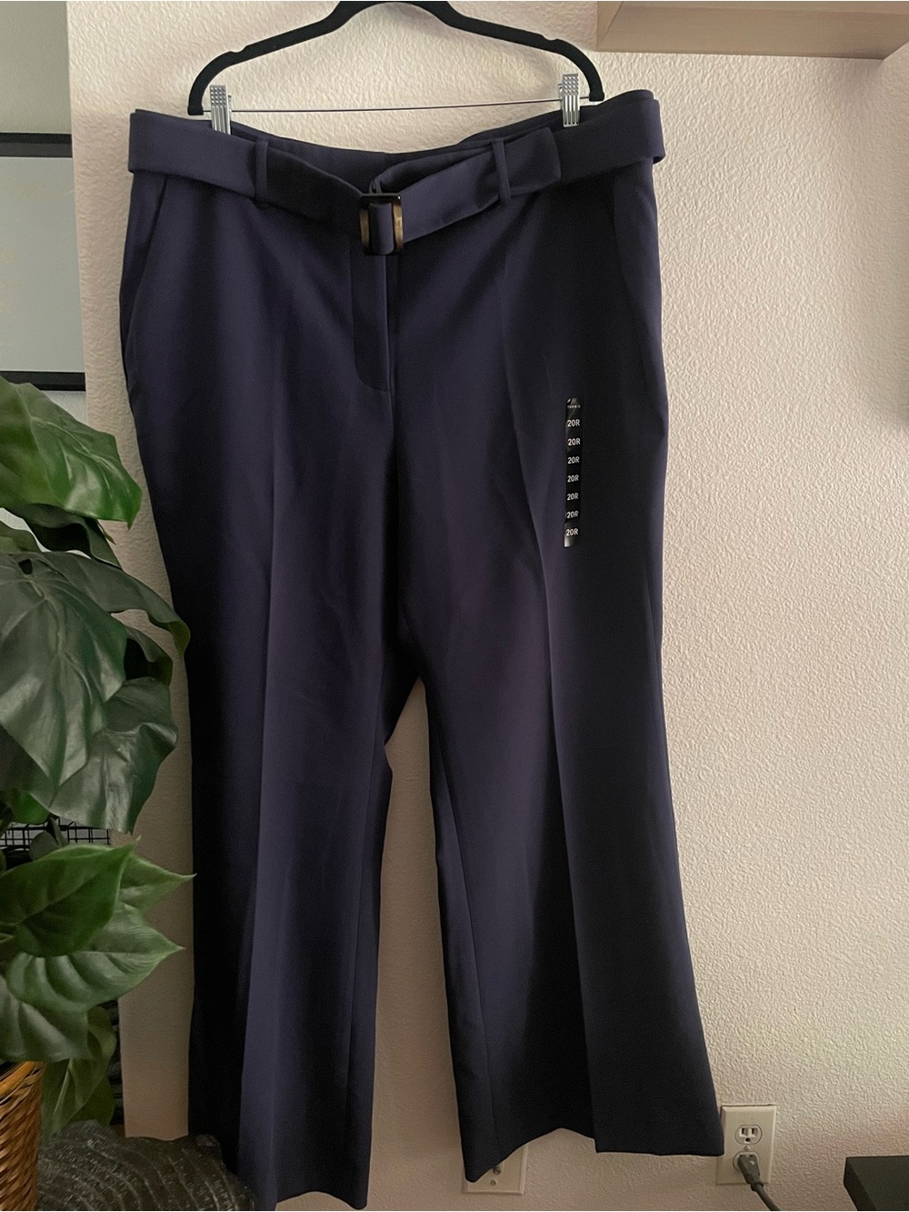 Torrid Navy Wide-Leg Trousers with Waist Belt